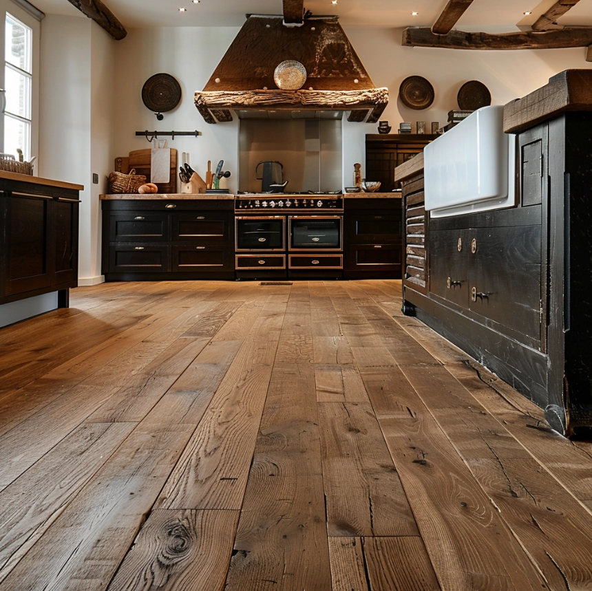 Kitchen floor sanding for a modern aesthetic